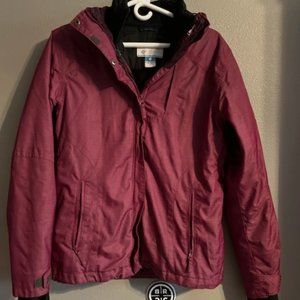 Women's Columbia 3 in 1 Winter Jacket Purple Size Medium Zip Up Hooded
